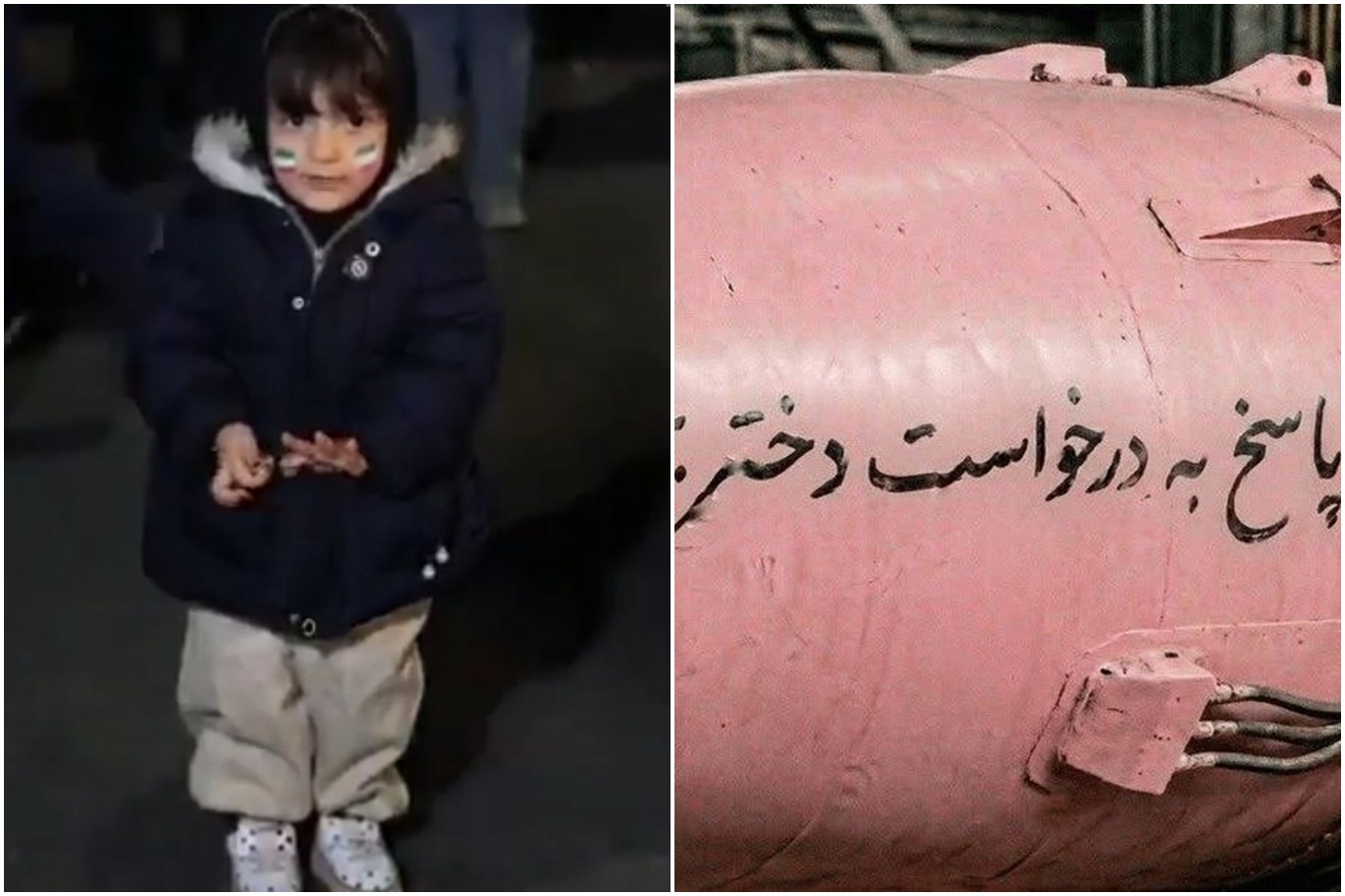 Devrim Muhafızları küçük kız çocuğun isteğine kayıtsız kalmadı