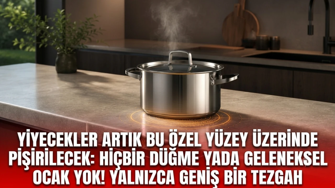 Yiyecekler artık bu özel yüzey üzerinde pişirilecek: Hiçbir düğme yada geleneksel ocak yok! Yalnızca geniş bir tezgah