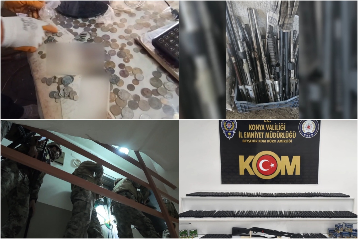 Konya merkezli 5 ilde silah kaçakçılığı operasyonu: 12 şüpheli yakalandı