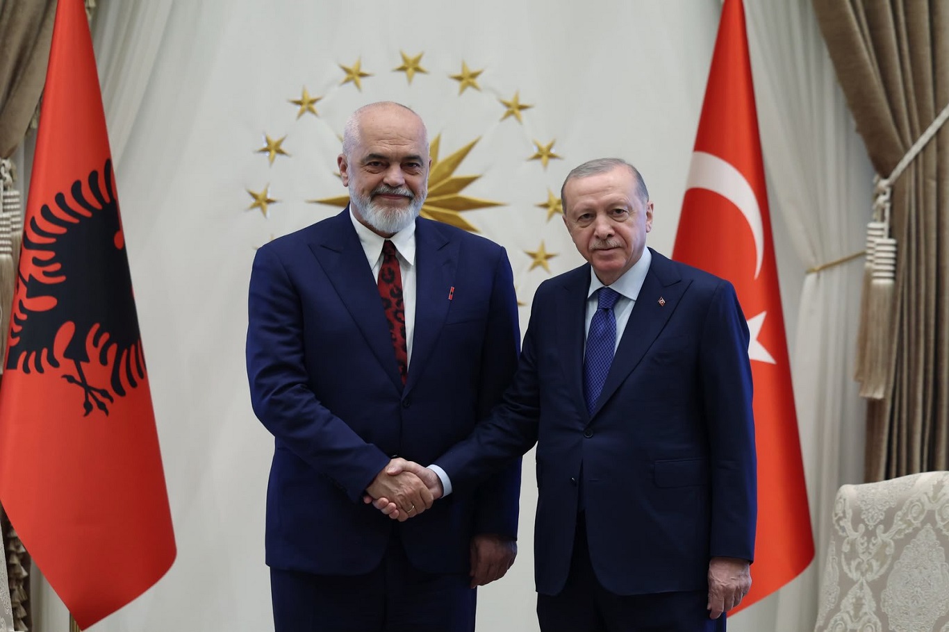 Cumhurbaşkanı Erdoğan, Arnavutluk Başbakanı Rama’yı kabul etti