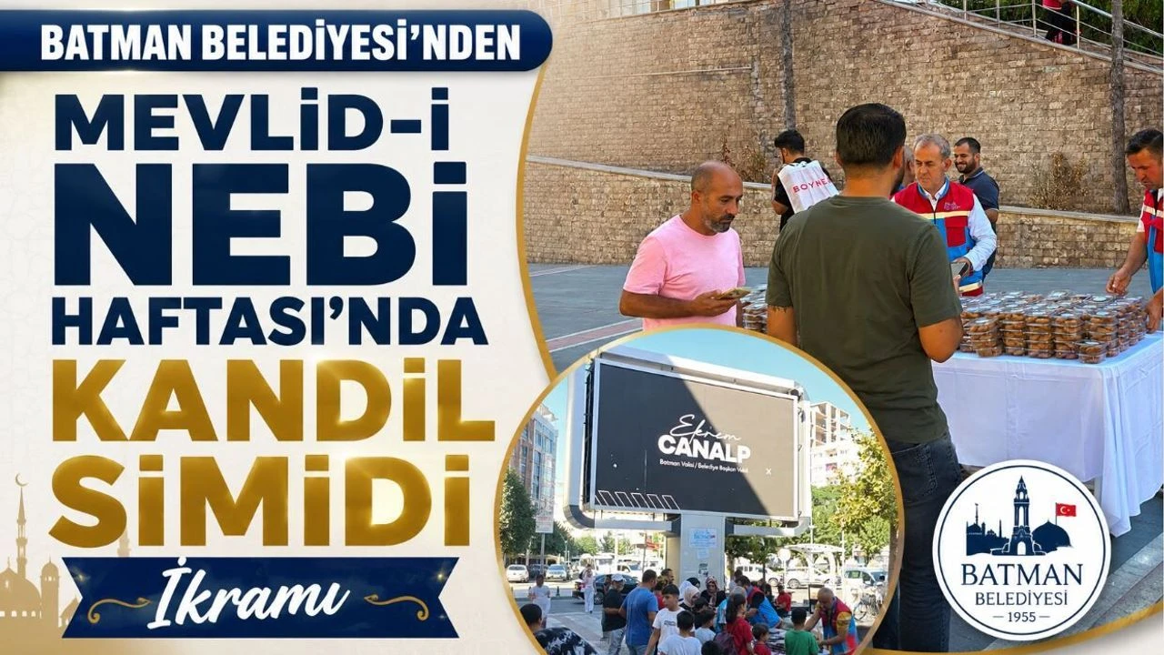 Batman Belediyesi’nden Mevlid-i Nebi Haftası’nda Kandil Simidi İkramı