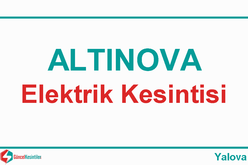 Yalova Elektrik Kesintisi Detayları Paylaşıldı (24-25 Ağustos 2026)