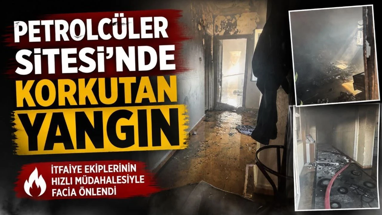 Petrolcüler Sitesi’nde Korkutan Yangın: İtfaiyenin Hızlı Müdahalesi Felaketi Önledi
