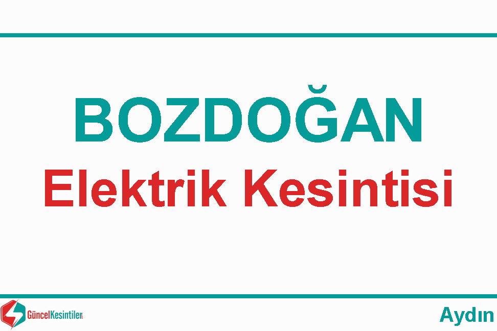 Aydın Elektrik Kesintisi Detayları Paylaşıldı (27-29 Ağustos 2026)