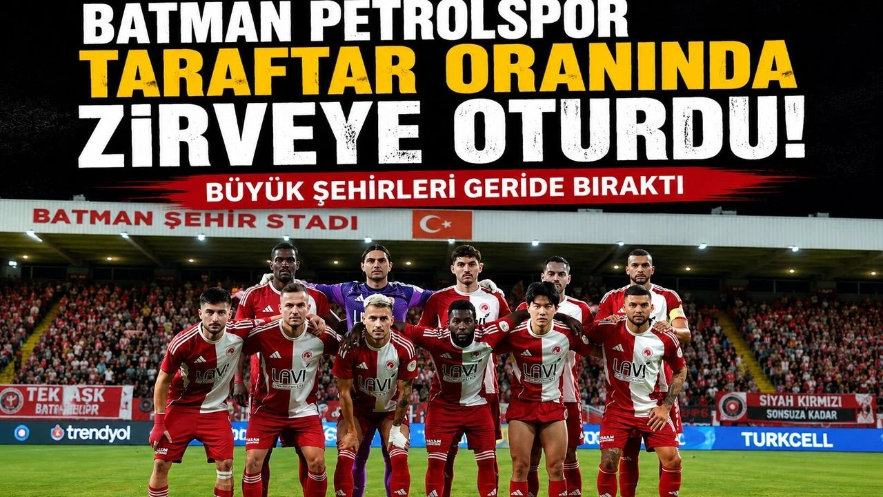Batman Petrolspor Taraftar Oranında Zirveye Oturdu! Büyük Şehirleri Geride Bıraktı