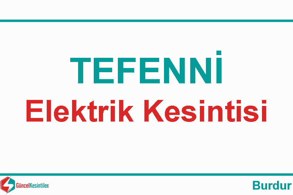 Burdur Elektrik Kesintisi Detayları Paylaşıldı (29-30 Ağustos 2026)