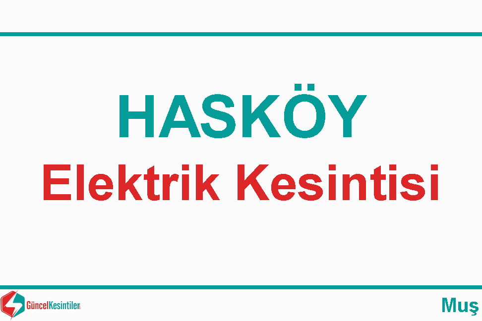 Muş Elektrik Kesintisi Detayları Paylaşıldı (29-30 Ağustos 2026)