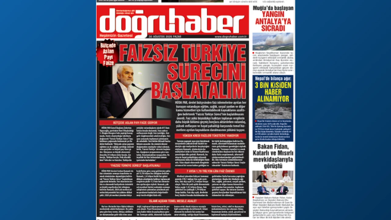 Bütçede Aslan Payı Faize FAİZSİZ TÜRKİYE SÜRECİNİ BAŞLATALIM