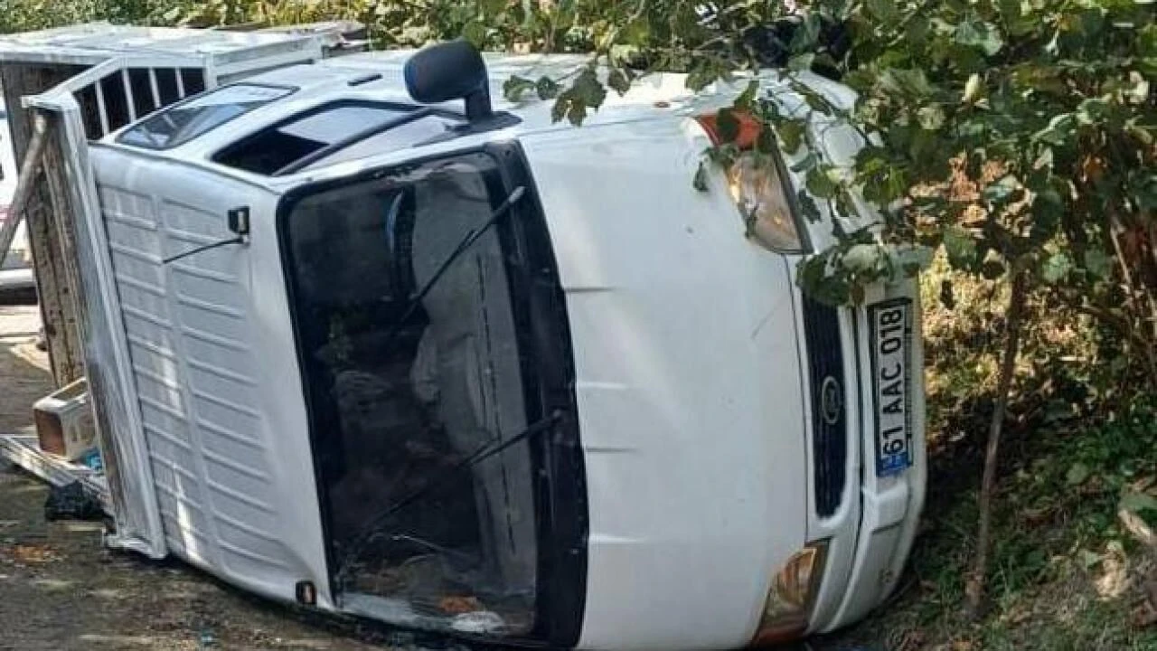 Fındık işçilerini taşıyan kamyonet devrildi: 14 yaralı