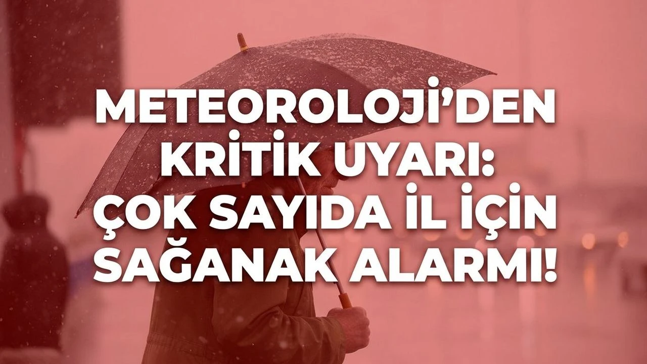 Meteoroloji’den kritik uyarı: Çok sayıda il için sağanak alarmı!