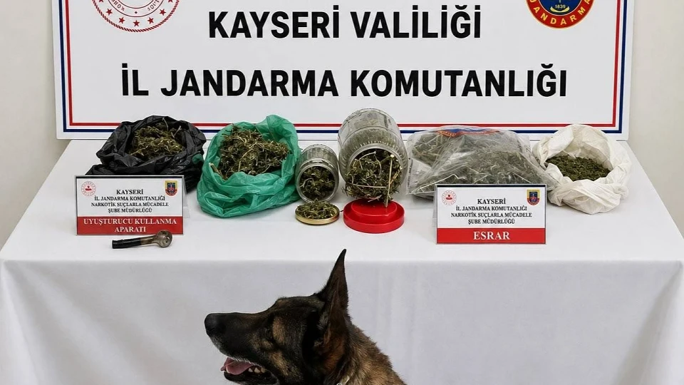 Kayseri'de 1,2 kilo esrar ele geçirildi; bir kişi gözaltına alındı