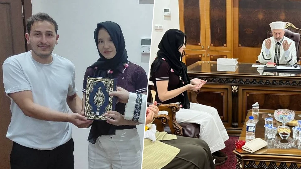 Kendi isteğiyle müftülüğe başvurdu! 21 yaşındaki Anhelina Symenova Kelime-i Şehadet getirdi: Yeni ismi bakın ne oldu