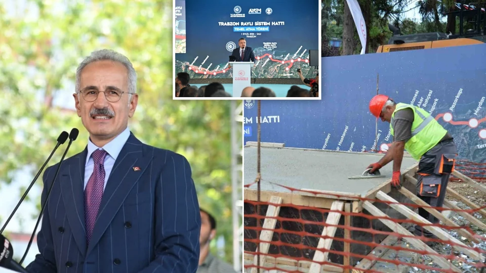 Trabzon'da tarihi gün! Havalimanından hastaneye 26 dakikada gidecek dev hattın temeli atıldı