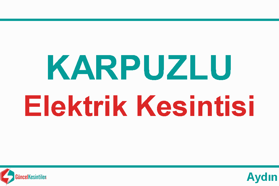 Aydın Elektrik Kesintisi Detayları Paylaşıldı (02-04 Eylül 2026)