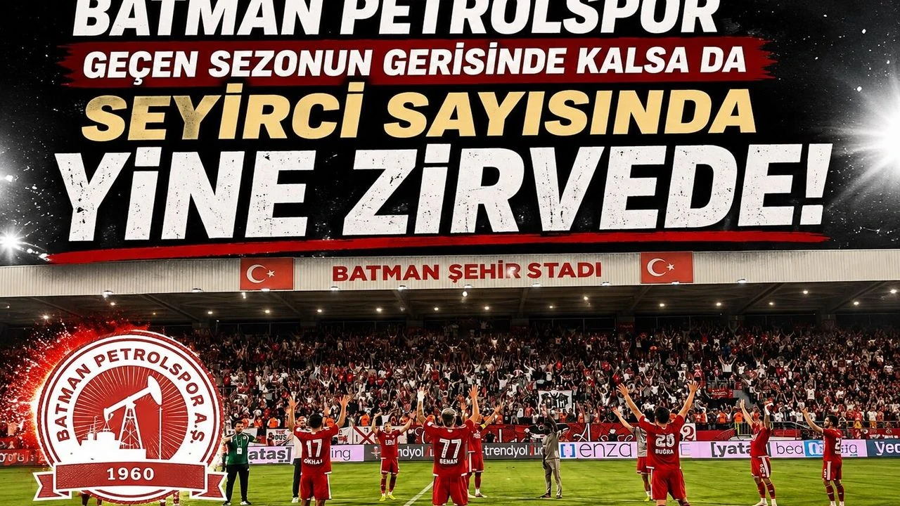 Batman Petrolspor Geçen Sezonun Gerisinde Kalsa da Seyirci Sayısında Yine Zirvede!