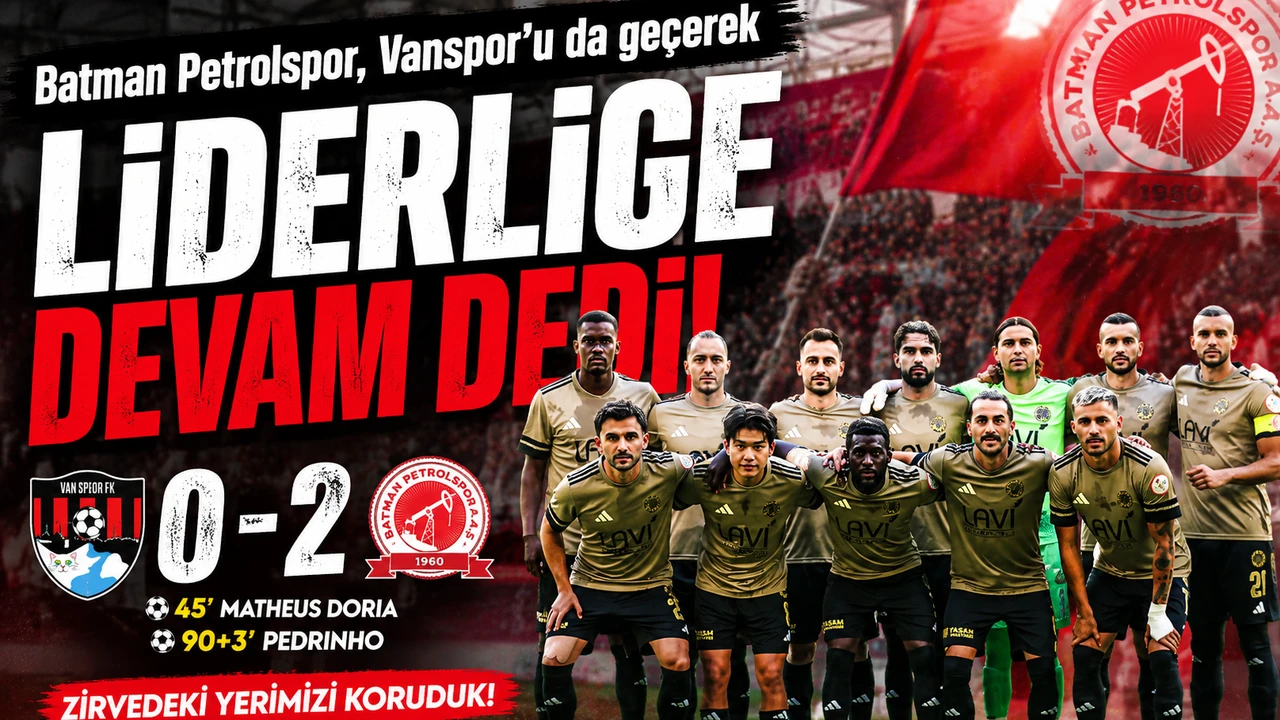 Batman Petrolspor, Vanspor’u da geçerek “Liderliğe devam” dedi!