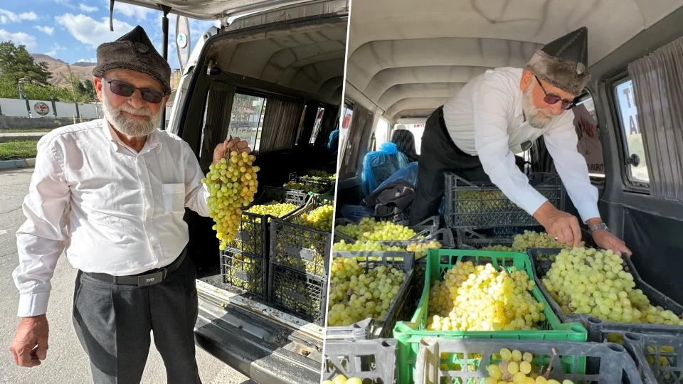 Mehmetçik için bin 800 kilometre yol tepti: "Elmacı Dede" bu kez Hakkari'de ortaya çıktı