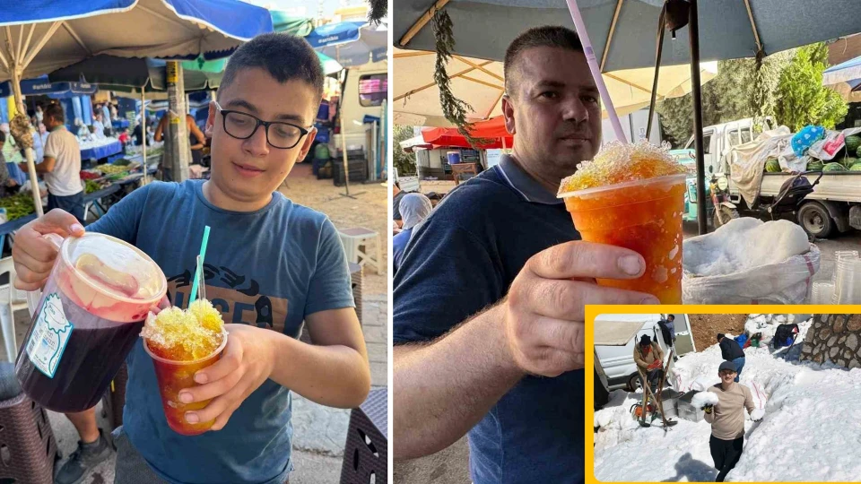 Antalya sıcağında buz gibi ekmek kapısı! Toroslar’ın zirvesinden kesilen doğal kar pazarlarda kapış kapış satılıyor
