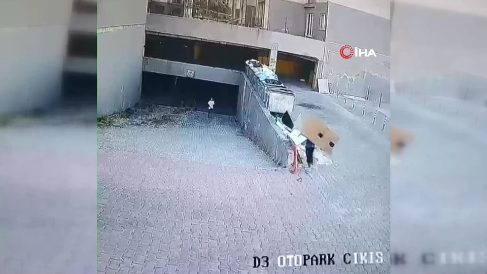 Esenyurt'taki otopark yangının öncesine ait görüntüler ortaya çıktı