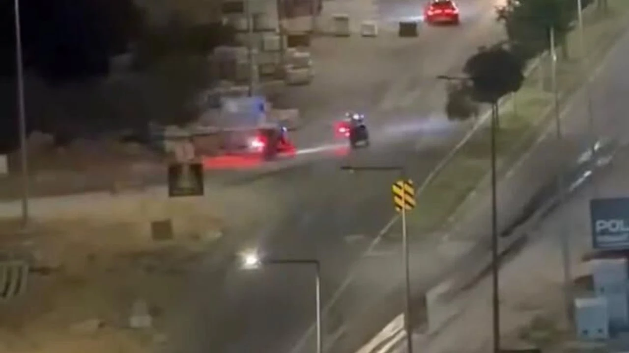 Polis kovalamacası kamerada: Şüpheli araç yakalandı