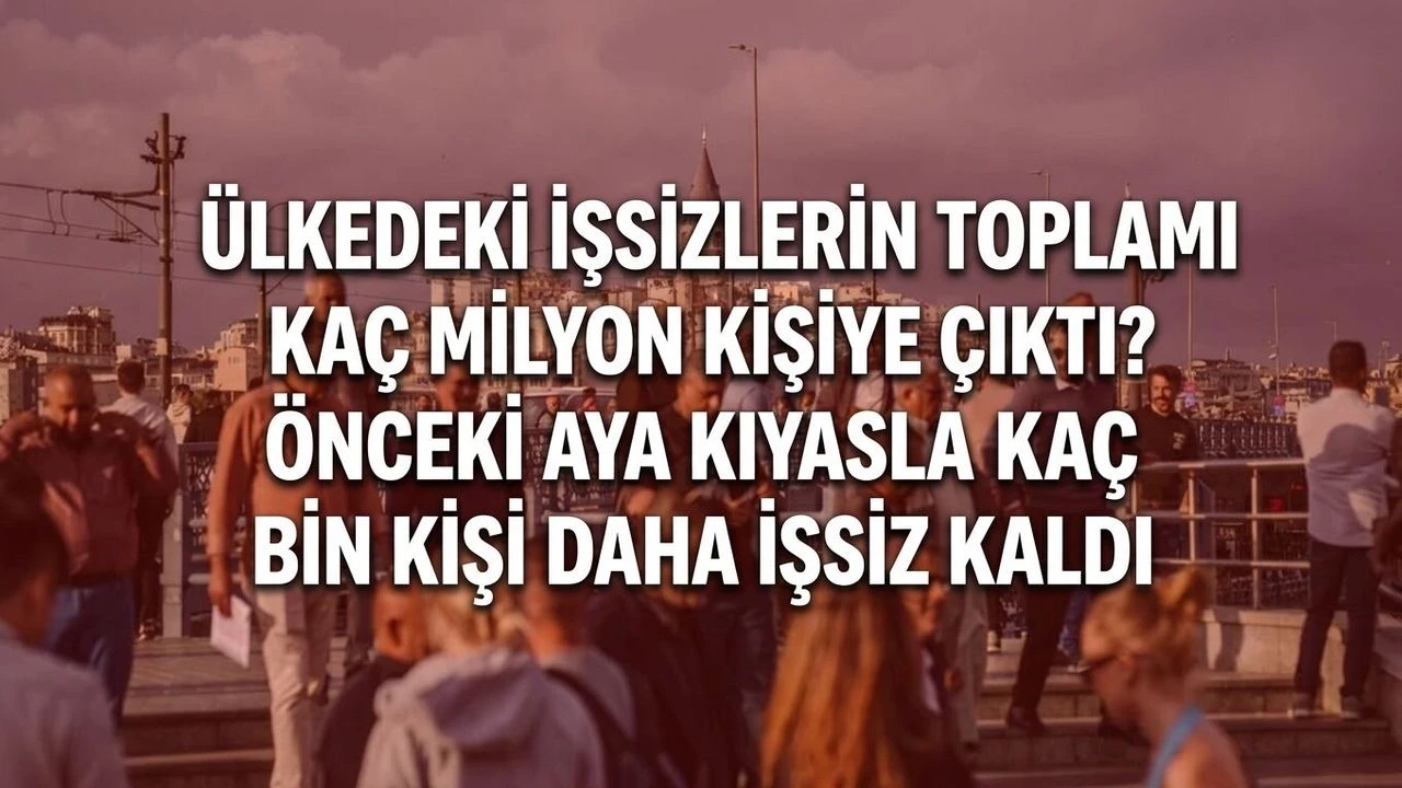 Ülkedeki işsizlerin toplamı kaç milyon kişiye çıktı? önceki aya kıyasla kaç bin kişi daha işsiz kaldı