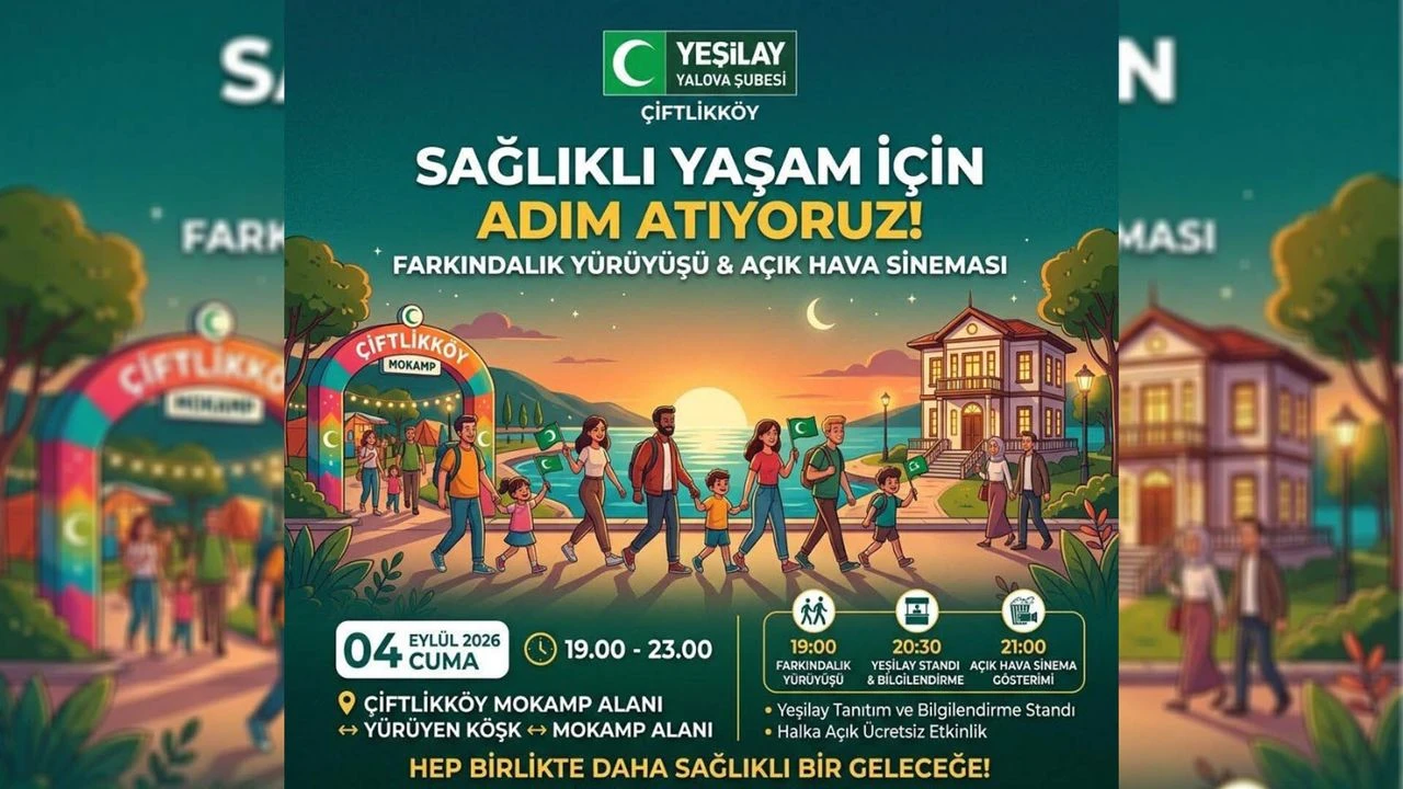 Yeşilay Yalova’dan Farkındalık Yürüyüşü