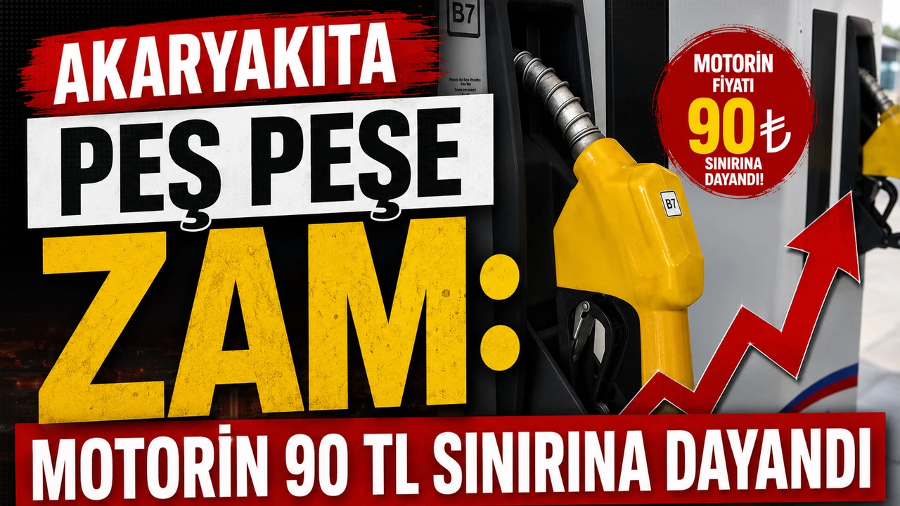 Akaryakıta Peş Peşe Zam: Motorin 90 TL Sınırına Dayandı