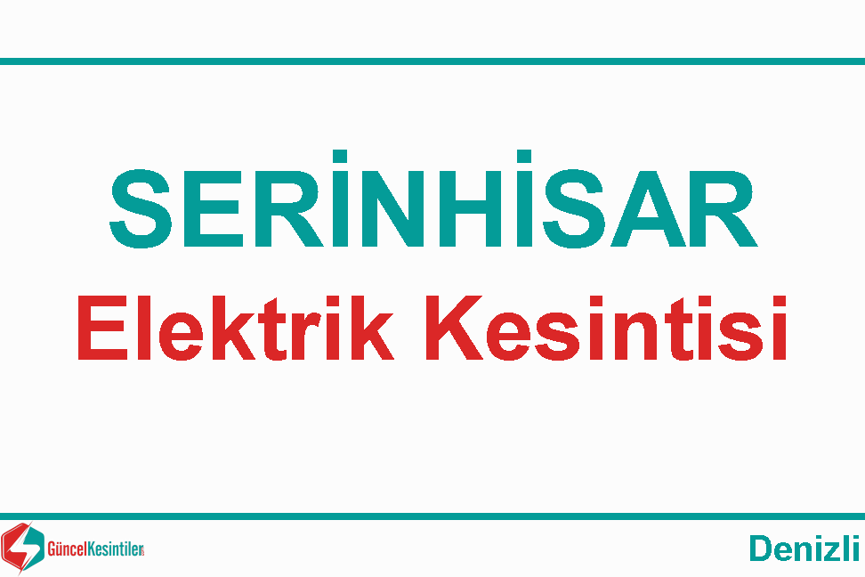 Denizli Elektrik Kesintisi Detayları Paylaşıldı (05-06 Eylül 2026)
