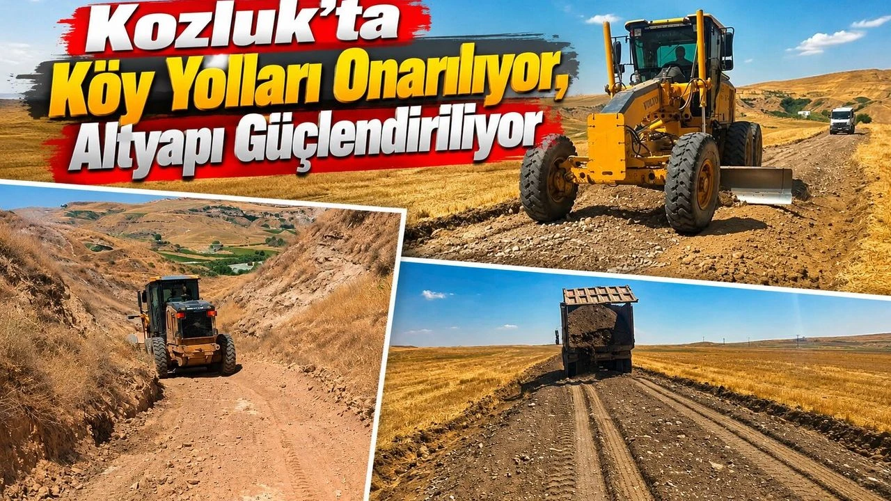 Kozluk'ta Köy Yolları Onarılıyor, Altyapı Güçlendiriliyor