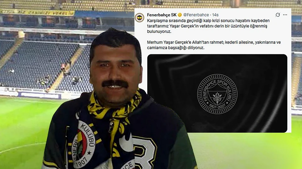 Dün akşam Fenerbahçe-Beşiktaş derbisinde acı bir olay meydana geldi