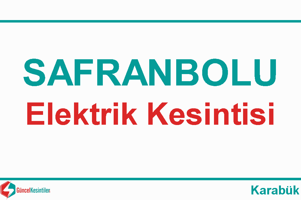 Karabük Elektrik Kesintisi Detayları Paylaşıldı (07-08 Eylül 2026)