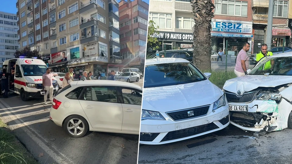 Bulvarın ortasında can pazarı yaşandı: Feci kazada iki kişi yaralandı