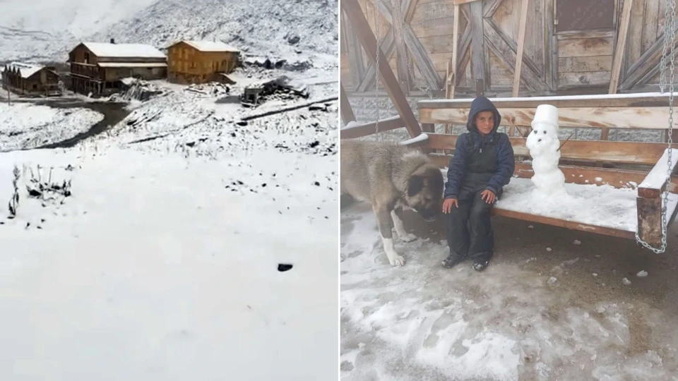 Eylül ayında kar sürprizi: Rize'nin yaylalarını beyaza bürüyen kar manzarası görenleri hayret ettirdi