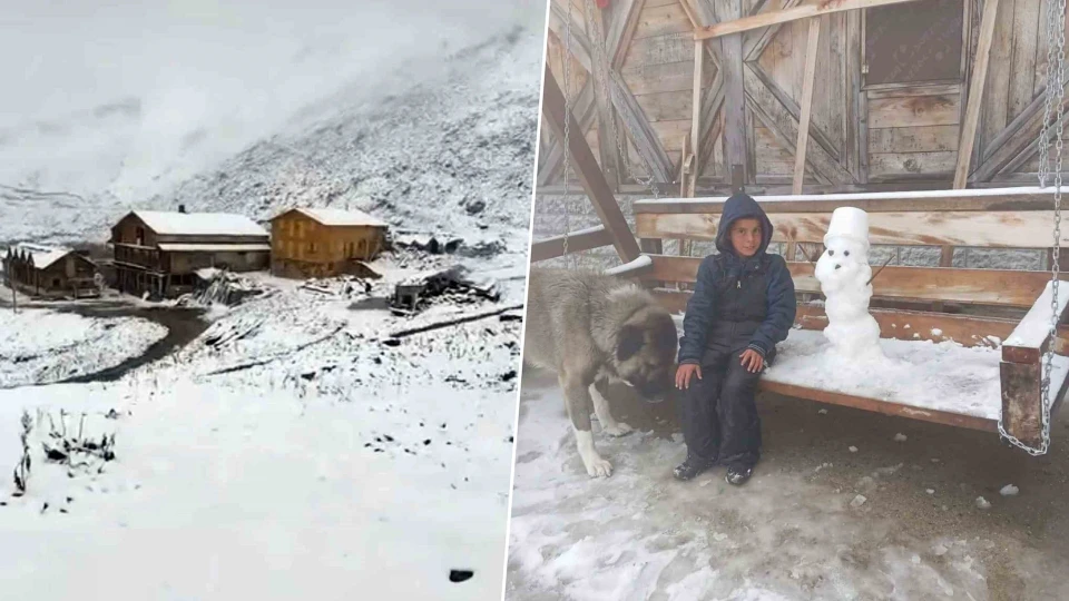 Eylülün ilk haftasında kış sürprizi! Üç bin 100 metrede lapa lapa kar yağdı, yayladakiler hazırlıksız yakalandı