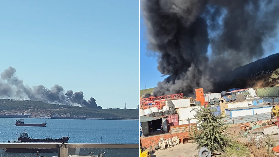 İzmir'de gemi söküm tesislerinde korkutan yangın: Ekipler müdahale ediyor