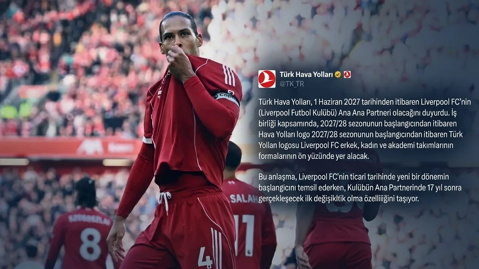 THY Liverpool'a sponsor oldu: Tarihi anlaşma imzalandı