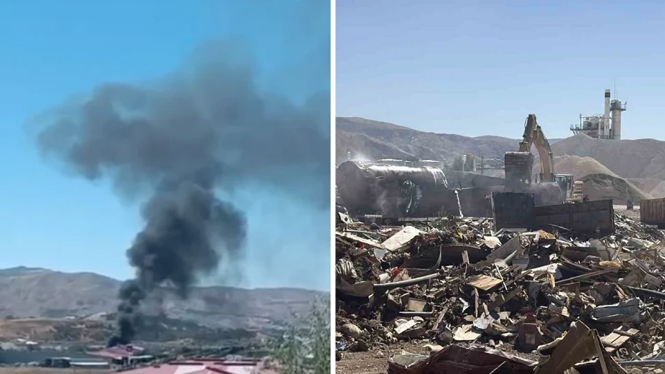 Sivas'ta korkutan yangın: Tankeri alevler sardı, duman kenti kapladı