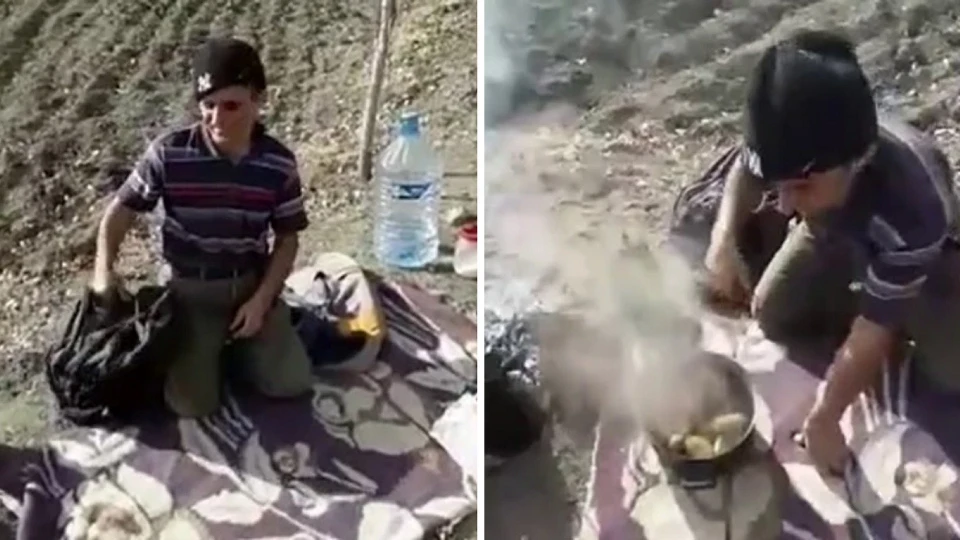 Fenomen çobanın kahvaltı hazırlığı yüzleri güldürdü