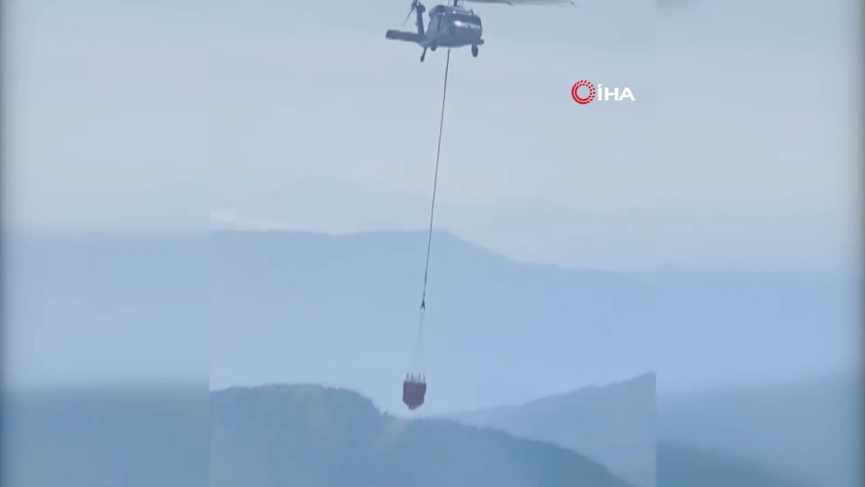Muğla Fethiye'de bilinmeyen bir nedenden orman yangını çıktı