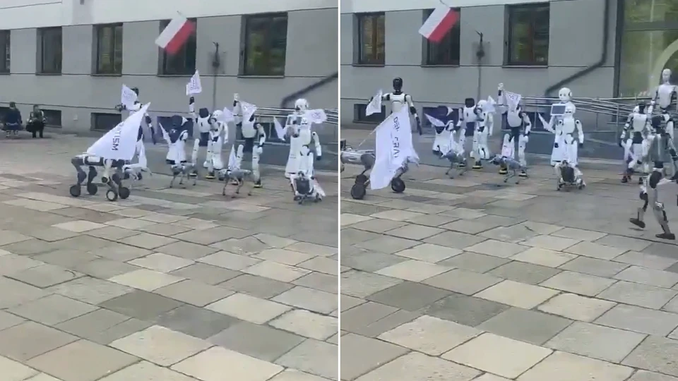 Polonya'da ilginç protesto: Yapay zeka ve robotlar bu kez hakları için sokağa döküldü